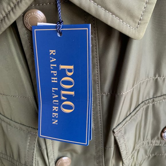 Polo Ralph Lauren Zip Down Combat Green Raincoat Jacket - Picture 6 of 12